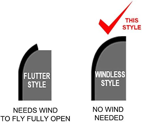 4 Less Co – Letrero de plumas con bandera de Swooper sin viento, 3 x 11.5 pies de alto (solo bandera) gq