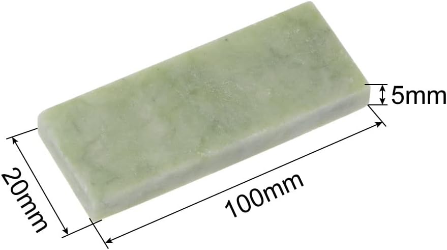 uxcell Piedras de afilar piedra de afilar de ágata verde de grano 10000, 1.969 in x 0.787 in x 0.197 in, piedra afiladora de cuchillos