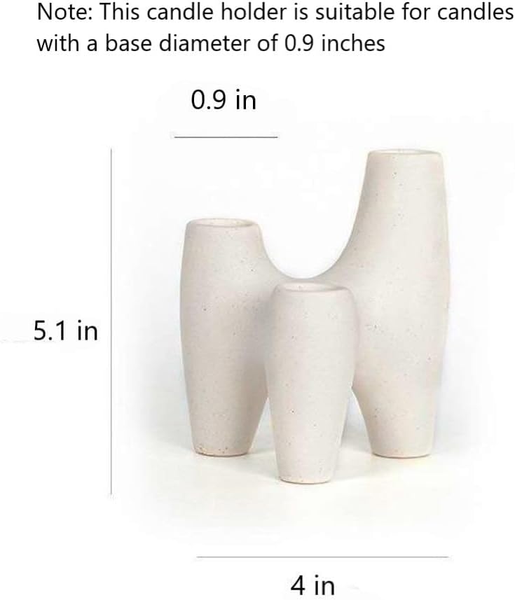 Candle Holders is Suitable for Modern Decoration of Dining Tables, Living Room Coffee Tables or Shelves,Boho Candlestick can accommodate Three 0.9