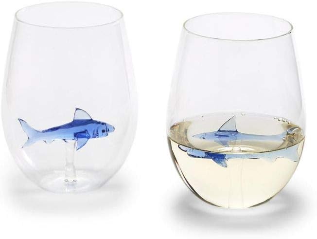 Two’s Company Great White Shark – Copa de vino sin tallo