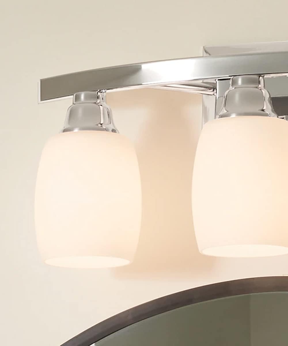 Allen + Roth – Lámpara de tocador de baño con 3 luces de 21 pulgadas de ancho, acabado cromado