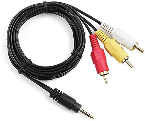 YUSTDA AV 3 RCA Audio Video TV Cable Cable para Hitachi Sharp Viewcam Videocámara VL-E33 VL-E34 VL-E37U VL-E39 VL-E49 VL-WD650U VL-WD650E VL-G870