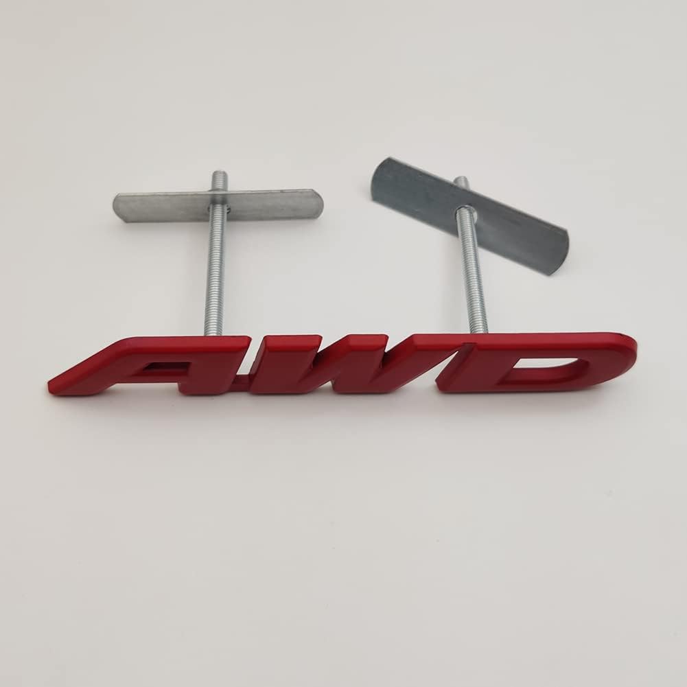 Emblema de metal 3D de la parrilla delantera del coche con logotipo de AWD de tracción total 4 x 4, repuesto deportivo todoterreno para vehículo