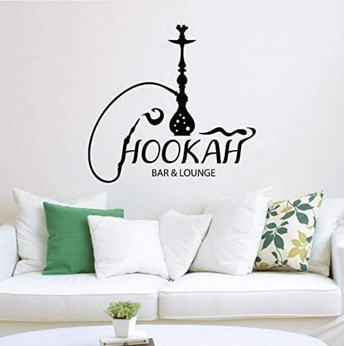 Calcomanía de vinilo para decoración de pared, póster de arte, bar, salón, palabra, jarrón tribal, juego de botellas, salón, pipa de agua, casa,