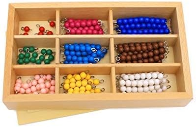 Danni Niños Matemáticas Aprender Juguetes Montessori Madera Matemáticas Juguetes Educativos Colorido Tablero de Ajedrez Cuentas Juguete Matemáticas