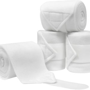 Envolturas de forro polar suave para piernas de polo de caballo, vendaje ecuestre, paquete de 4 (matrimonial (10 pies), blanco) Envolturas de forro polar suave para piernas de polo de caballo, vendaje ecuestre, paquete de 4 (matrimonial (10 pies), blanco)