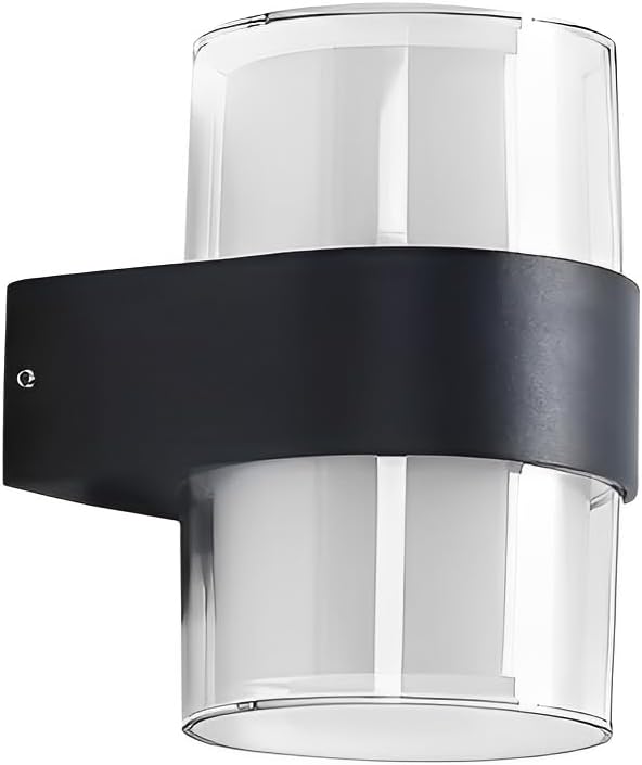 Luces de pared para exteriores, 10W 6000K blanco frío impermeable IP65 aluminio  Luz de pared LED para exteriores e interiores, luz de porche de