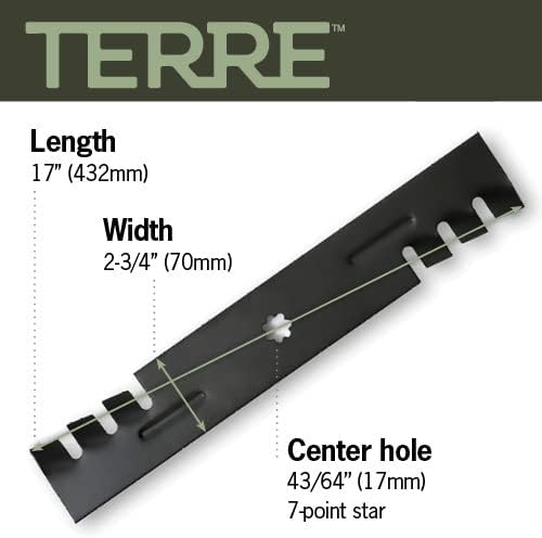 Terre Products, paquete de 3 cuchillas comerciales para cortacésped, cubierta de 48 pulgadas, compatible con John Deere LA130, LA140, LA145, LA155,