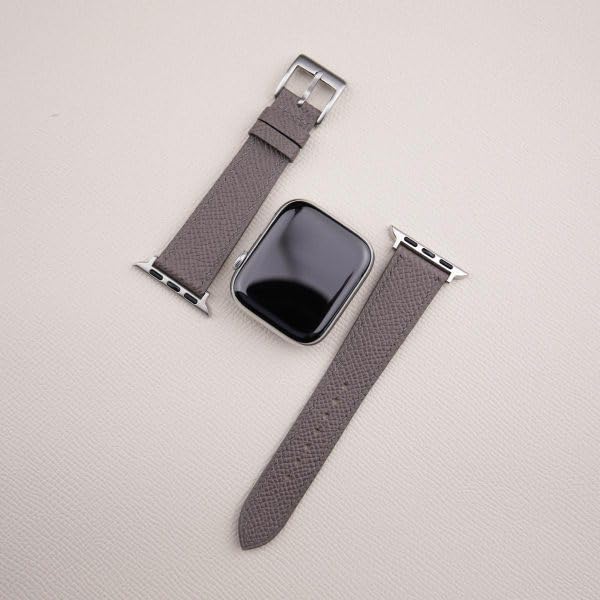 Bands Compatible with Apple Watch Band 49mm 45mm 44mm 42mm 41mm 40mm 38mm Men Woman Epsom Leather Wristband Replacement Band Compatible with Series