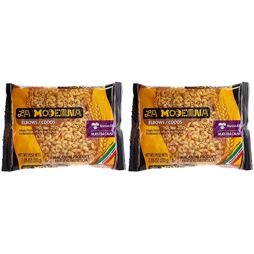 La Moderna Pasta de codo, 7 oz (paquete de 2)