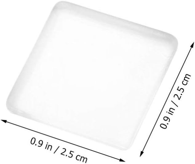 EXCEART 100 piezas de cabujones de cúpula de vidrio cuadrado con parte trasera plana de cristal transparente para foto colgante de joyería artesanal