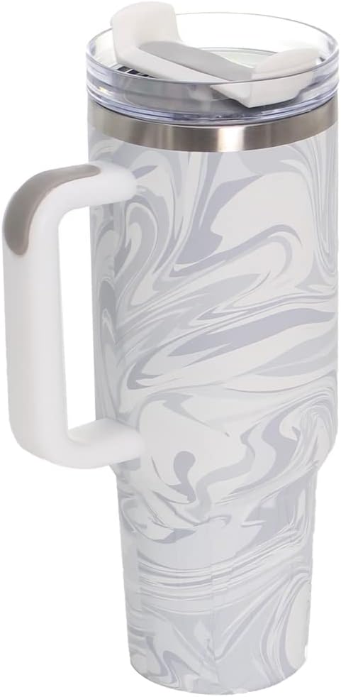 Vaso de 30 onzas con asa y pajilla, vasos aislados con tapa y pajilla, botella de agua de acero inoxidable de 30 onzas, para deportes al aire libre,