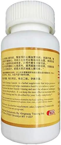 Tienchi Ginseng, Notoginseng, Cápsula 500mg (60 Cápsulas)