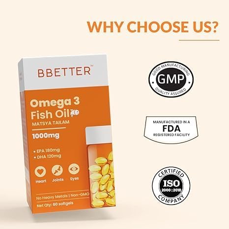 Aceite de pescado Omega 3 de 1000 mg de alta resistencia para corazón y cerebro saludables, cápsulas de ácidos grasos Omega3 para mujeres y hombres