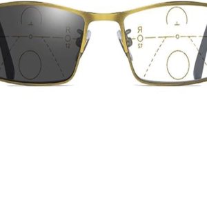 DOUKI Gafas de lectura progresivas multifocal+1.5 para hombres Gafas de sol fotocromáticas de metal medio marco lectores rectángulo DOUKI Gafas de lectura progresivas multifocal+1.5 para hombres Gafas de sol fotocromáticas de metal medio marco lectores rectángulo