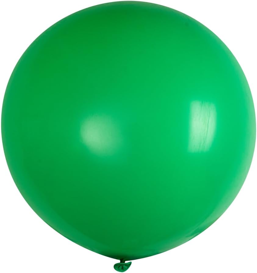 Balloonify – Globos gigantes de 36 pulgadas, 10 globos gruesos, látex fuerte, relleno de helio o aire, globos redondos gigantes verdes, decoraciones