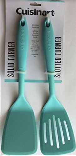 Cuisinart CTG01-STLTT-320 – Turner sólido de nailon y espátula ranurada, Aqua Sky