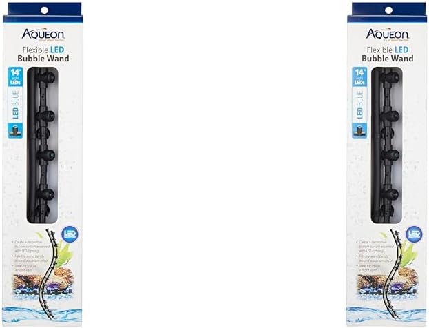 Aqueon Fish Tank – Varita de luz LED flexible para acuario y burbujas, azul, 14 pulgadas (paquete de 2)