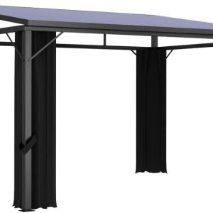 vidaXL Gazebo con Cortina 13.3’x9.6’x8′ Antracita vidaXL Gazebo con Cortina 13.3’x9.6’x8′ Antracita