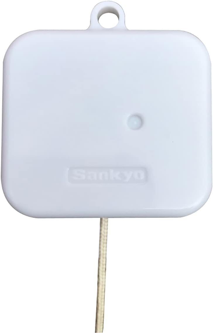 Caja de música con cuerda de plástico blanco con movimiento musical Sankyo (opción de 60 melodías) (Canción de cuna de Brahm)