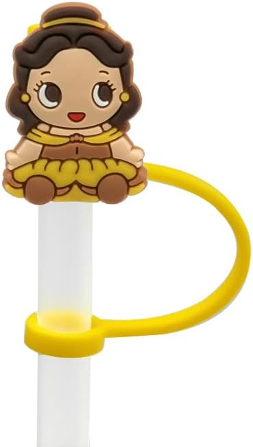 Lindas fundas con diseño de caricaturas, punta de popote de silicona reutilizable de grado alimenticio, divertidas cubiertas para popote, tapones