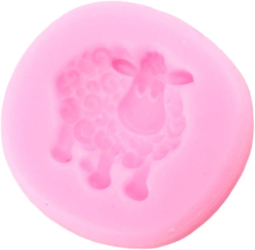 Molde de silicona de ovejas 3D para bricolaje, molde de jabón, para decoración de pasteles, pasta de goma, chocolate, gelatina, cubitos de hielo,