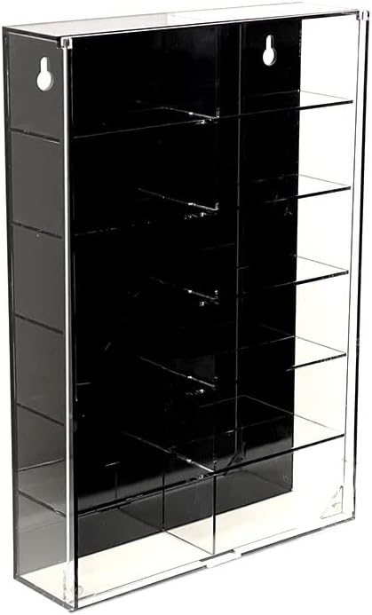 Soporte de pared para vitrina 164 12 coches 8.11″ x 2.25″ x 12″ negro – MJ08012BK
