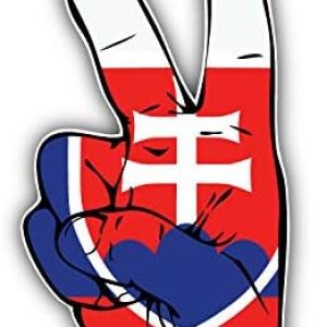 Imán de vinilo con diseño de bandera de Eslovaquia y símbolo de la paz, para frigorífico, flexible, reutilizable, vinilo magnético de 5 pulgadas Imán de vinilo con diseño de bandera de Eslovaquia y símbolo de la paz, para frigorífico, flexible, reutilizable, vinilo magnético de 5 pulgadas