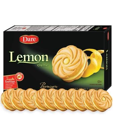Dare Ultimate Lemon Creme – Galletas prémium de 10.2 onzas, paquete de 2 (20.4 onzas en total)