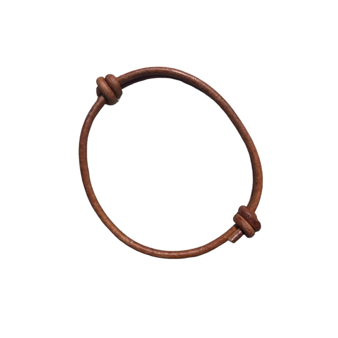 3 mm Men Genuine Leather Bracelet – Handmade Adjustable Cuff, Mens Minimalism Leather Wrap Wristband, Simple Accessories, Premium Leather, Women