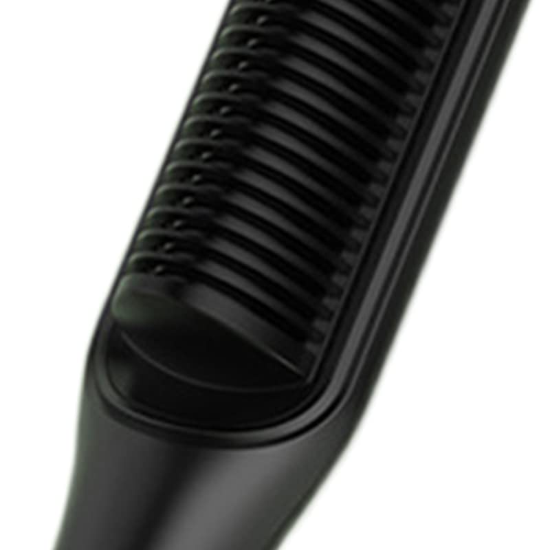 Peine alisador de cabello Termostato inteligente de iones negativos de doble uso para salón de casa Enchufe de EE. UU. 220V (negro)