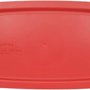 Pyrex C-232-PC – Tapa de repuesto para almacenamiento de alimentos de 2 cuartos de galón, color rojo (2 cuartos de galón), fabricada en los Estados Pyrex C-232-PC – Tapa de repuesto para almacenamiento de alimentos de 2 cuartos de galón, color rojo (2 cuartos de galón), fabricada en los Estados