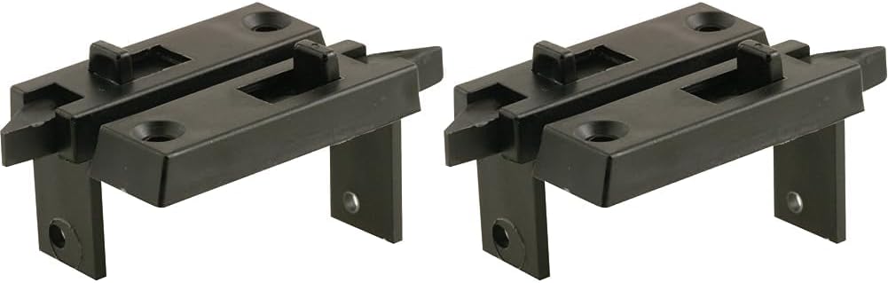 Prime-Line F 2628 – Par de pestillos de vinilo de repuesto con resorte para ventana, centro de agujeros de 1-1116 pulgadas, negro (paquete