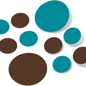 Calcomanías de pared de vinilo turquesamarrón chocolate (30 calcomanías), calcomanías de lunares, adhesivo extraíble, seguro en paredes lisas o Calcomanías de pared de vinilo turquesamarrón chocolate (30 calcomanías), calcomanías de lunares, adhesivo extraíble, seguro en paredes lisas o