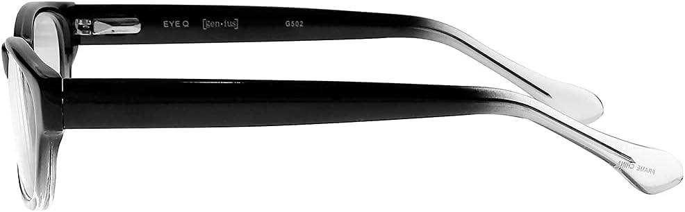 Gafas de lectura de vidrio transparente – Lentes de cristal real – Marco de acetato elegante – Aumento +0.25 a +3.00