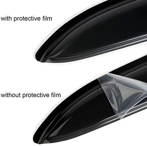 92359 Deflector de ventilación de viento para ventana lateral para Ford Mustang 2015-2022, 2 piezas estilo montaje exterior cinta en bonito juego de