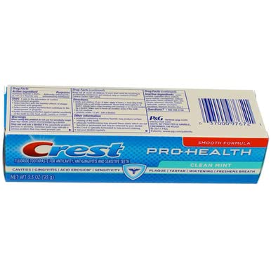 Crest Pro-Health Pasta de dientes Clean Mint, 3.3 onzas líquidas