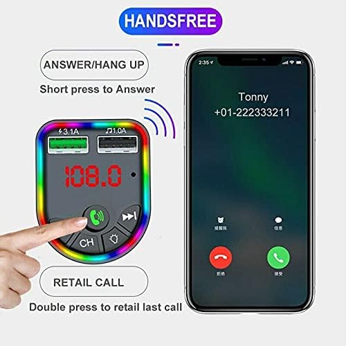 Transmisor FM Bluetooth para receptor de radio de coche, reproductor de adaptador Bluetooth inalámbrico para automóvil, adaptador de audio de