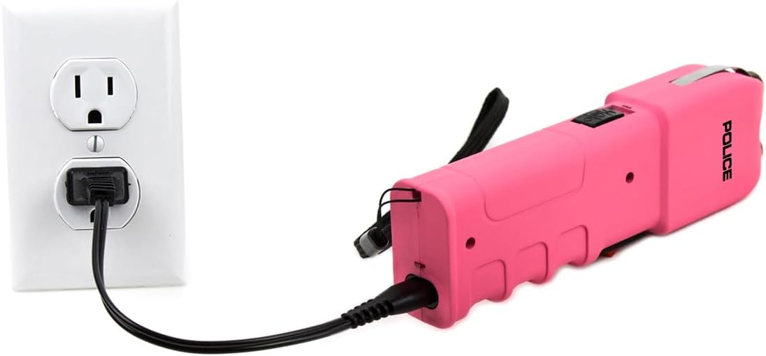 Police Stun Gun Burn Pepper Spray Combo Mujeres Hombres Autodefensa – 928 Rosa