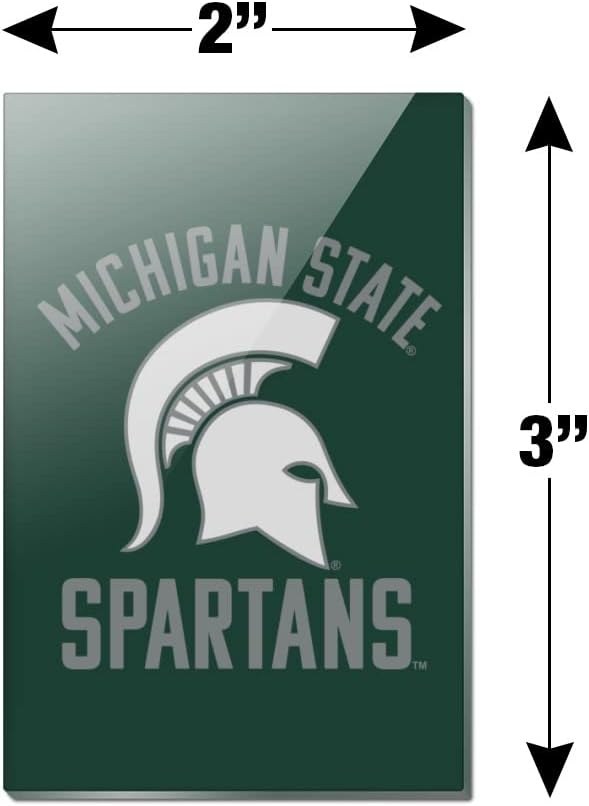 Imán de acrílico rectangular para refrigerador de Michigan State Spartans