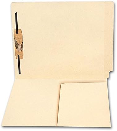 ABC Carpeta de archivos Manila de lujo de medio bolsillo, 1 carpeta de documentos con pestaña final de cierre, 9 12 x 12 14, organizador de