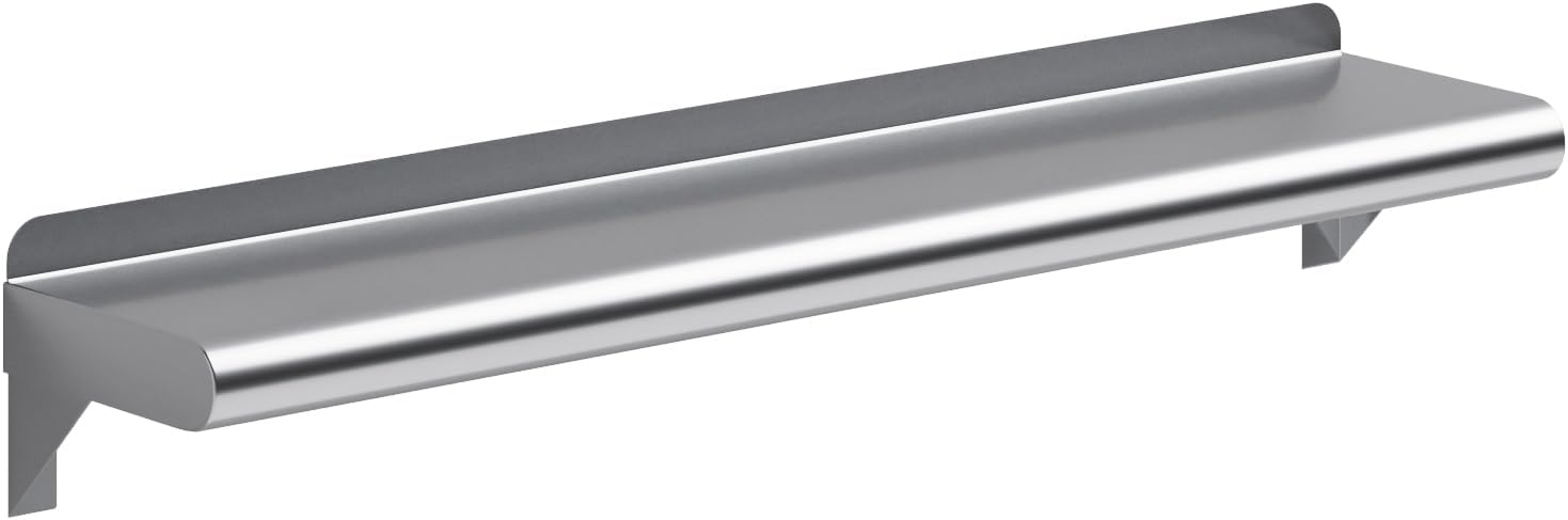 AmGood Estante de pared de acero inoxidable de 6 x 30 pulgadas  Estantería de metal  Garaje, lavandería, almacenamiento, lavadero  Restaurante,