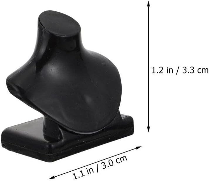 Alipis 20 piezas de casa de muñecas busto de joyería miniatura soporte de exhibición de collar de caballete de plástico maniquí pulsera anillo