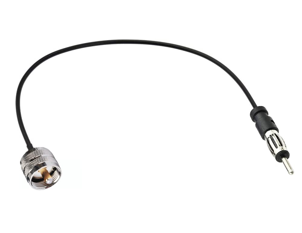 supmory UHF macho a AMFM macho adaptador RG174 cable coaxial 12 pulgadas para antena de radio