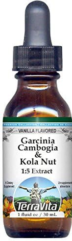 Garcinia Cambogia & Kola Nut Glicerita Extracto Líquido (15) – Sabor Vainilla (1 oz, ZIN 522504)