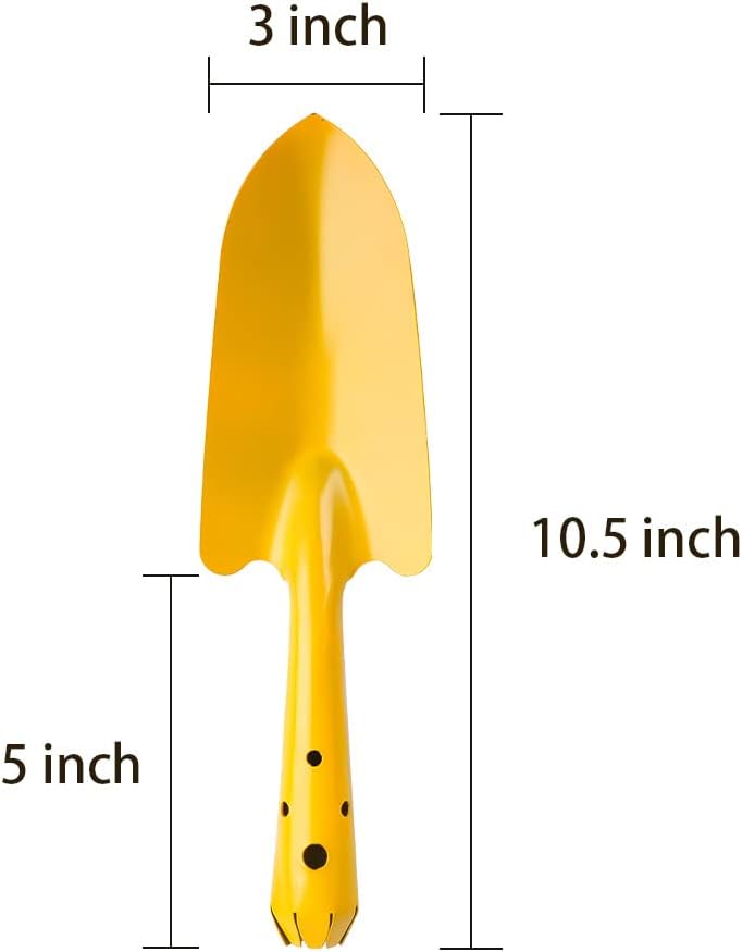 Palas de mano para niños, de 11 pulgadas, juego de pala de playa con recubrimiento en polvo, palas de césped para uso en interiores y exteriores