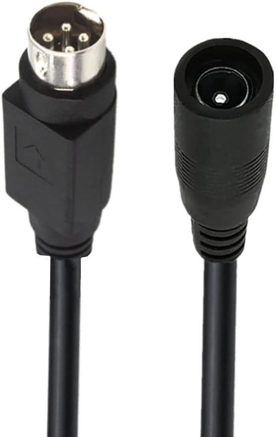 Dafensoy Cable de alimentación DIN macho de 4 pines a 0.217 x 0.083 in hembra, para alimentación de CC para alimentar continuamente dispositivos con