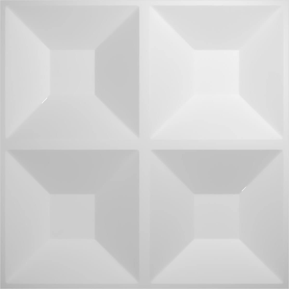 Ekena Millwork WP12X12SWWH-CASE-20 11 78 pulgadas de ancho x 11 78 pulgadas de alto Swindon EnduraWall Decorativo 3D Cubiertas de panel de pared