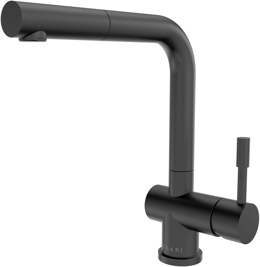 Lulani Nassau Grifo de cocina extraíble de acero inoxidable (cabezal rociador de 2 funciones) – Gun Metal