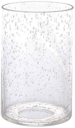 Glass Shade Straight Cylinder Glass Lamp Shade Replacement with Multiple Effects(Bubble Cylinder with Fitter)